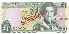 Jersey, 1 Pound, 2000, UNC, JC000000, SPECIMEN
Queen Elizabeth II. Potrait
Estimate: USD 20 - 40