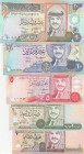 Jordan, 1/2-1-5-10-20 Dinar, 1992/1997, UNC , (Total 5 banknotes)
Central Bank of Jordan
Estimate: USD 75 - 150