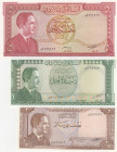 Jordan, 1/2-1-5 Dinar, 1959, p13c; p14b; p15b, (Total 3 banknotes)
1/2-1 Dinar, UNC; 5 Dinars, UNC(-)
Estimate: USD 100 - 200