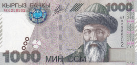 Kyrgyzstan, 1.000 Som, 2000, UNC, p18
Estimate: USD 30 - 60