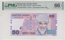 Kyrgyzstan, 50 Som, 2002, UNC, p20
PMG 66 EPQ
Estimate: USD 25 - 50