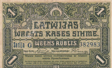 Latvia, 1 Rublis, 1919, AUNC, p2b
Latvian State Treasury
Estimate: USD 20 - 40