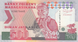 Madagascar, 2.500 Francs=500 Ariary, 1993, UNC, p72Aa
Estimate: USD 20 - 40