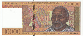 Madagascar, 10.000 Francs= 2.000 Ariary, 1995, UNC, p79a
Banky Foiben'i Madagasikara
Estimate: USD 20 - 40