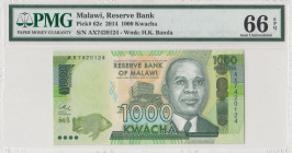 Malawi, 1.000 Kwacha, 2014, UNC, p62c
PMG 66 EPQ
Estimate: USD 25 - 50