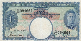 Malaya, 1 Dollar, 1941, VF, p11
Stained
Estimate: USD 40 - 80