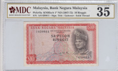 Malaysia, 10 Ringgit, 1967/1972, VF, p3a
MDC 35
Estimate: USD 20 - 40