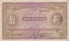 Malta, 1 Pound, 1940, VF, p20a
There are pen marks, blemishes and blemishes.
Estimate: USD 30 - 60