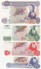 Mauritius, 5-10-25-50 Rupees, 1978, UNC, p30-p33CS1, SPECIMEN
Collector Series, (Total 4 banknotes)
Estimate: USD 200 - 400