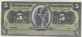 Mexico, 5 Pesos, 1906/1914, UNC, pS298, REMAINDER
Estimate: USD 50 - 100