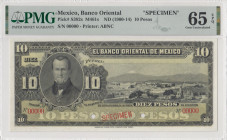 Mexico, 10 Pesos, 1900/1914, UNC, pS382s, SPECIMEN
PMG 65 EPQ
Estimate: USD 400 - 800