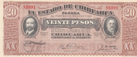 Mexico, 20 Pesos, 1915, UNC, pS537
Estimate: USD 20 - 40
