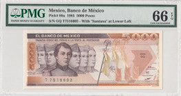 Mexico, 5.000 Pesos, 1985, UNC, p88a
PMG 66 EPQ
Estimate: USD 40 - 80