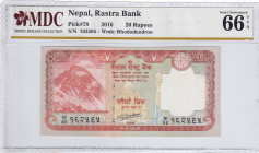 Nepal, 20 Rupees, 2016, UNC, p78
MDC 66 GPQ
Estimate: USD 20 - 40