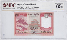 Nepal, 5 Rupees, 2017, UNC, p79b
MDC 65 GPQ
Estimate: USD 20 - 40