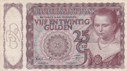 Netherlands, 25 Gulden, 1943, VF(+), p60
Stained
Estimate: USD 25 - 50
