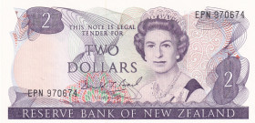 New Zealand, 2 Dollars, 1989, UNC, p170c
Queen Elizabeth II. Potrait, "EPN" Last Prefix
Estimate: USD 30 - 60