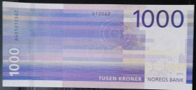 Norway, 1.000 Kroner, 2019, AUNC, p57
Estimate: USD 75 - 150