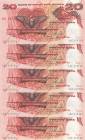 Papua New Guinea, 20 Kina, 1977, UNC, p4as, SPECIMEN
(Total 5 banknotes)
Estimate: USD 75 - 150