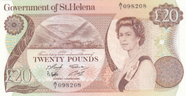 Saint Helena, 20 Pounds, 1986, UNC, p10a
Queen Elizabeth II. Potrait
Estimate: USD 50 - 100