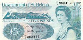 Saint Helena, 5 Pounds, 1998, UNC, p11a
Queen Elizabeth II. Potrait, Covernment of Saint Helena 
Estimate: USD 20 - 40