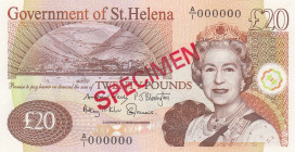 Saint Helena, 20 Pounds, 2012, UNC, p13bs, SPECIMEN
Queen Elizabeth II. Potrait
Estimate: USD 50 - 100