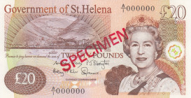 Saint Helena, 20 Pounds, 2012, UNC, p13bs, SPECIMEN
Queen Elizabeth II. Potrait
Estimate: USD 50 - 100