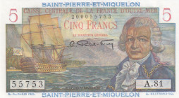 Saint Pierre & Miquelon, 5 Francs, 1950/1960, UNC, p22
Caisse Centrale
Estimate: USD 50 - 100