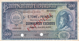 Saint Thomas & Prince, 500 Escudos, 1956, UNC, p39s, SPECIMEN
Banco Nacional Ultramarino
Estimate: USD 500 - 1000