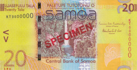 Samoa, 20 Tala, 2014, UNC, p40bs, SPECIMEN
Estimate: USD 20 - 40