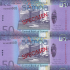 Samoa, 50 Tala, 2017, UNC, p41cs, SPECIMEN
(Total 2 banknotes)
Estimate: USD 50 - 100