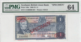 Scotland, 1 Pound, 1968, UNC, p169s, SPECIMEN
PMG 64
Estimate: USD 300 - 600
