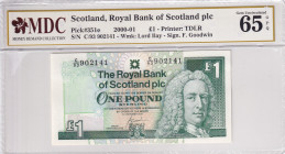 Scotland, 1 Pound, 2000/2001, UNC, p351e
MDC 65 GPQ, Royal Bank of Scotland PLC
Estimate: USD 25 - 50