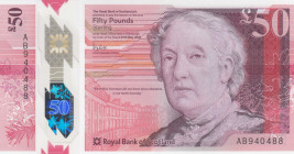 Scotland, 50 Pounds, 2020, AUNC(+), p373
Royal Bank, Polymer
Estimate: USD 50 - 100