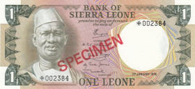 Sierra Leone, 1 Leone, 1978, UNC, p5CS2, SPECIMEN
Collector Series
Estimate: USD 20 - 40