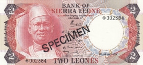 Sierra Leone, 2 Leones, 1978, UNC, p6CS2, SPECIMEN
Collector Series
Estimate: USD 20 - 40