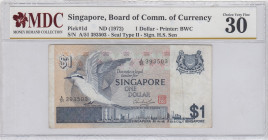 Singapore, 1 Dollar, 1972, VF, p1d
MDC 30
Estimate: USD 20 - 40