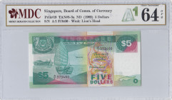 Singapore, 5 Dollars, 1989, UNC, p19
MDC 64 GPQ
Estimate: USD 20 - 40