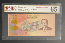 Singapore, 20 Dollars, 2019, UNC, p63
MDC 65 GPQ, Commemorative banknote
Estimate: USD 40 - 80