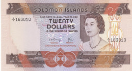 Solomon Islands, 20 Dollars, 1981, UNC, p8
Queen Elizabeth II. Potrait
Estimate: USD 150 - 300
