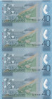 Solomon Islands, 40 Dollars, 2018, UNC, p37, (Total 4 banknotes)
In 4 blocks. Uncut sheet , Commemorative banknote, polymer
Estimate: USD 25 - 50