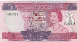 Solomon Islands, 10 Dollars, 1977, UNC, p7a
Queen Elizabeth II. Potrait, Solomon Islands Monetary Authority
Estimate: USD 60 - 120