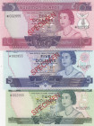 Solomon Islands, 2-5-10 Dollars, 1979, UNC, p5-p7CS1, SPECIMEN
Collector Series, (Total 3 banknotes)
Estimate: USD 100 - 200