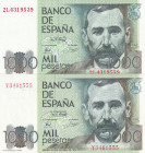 Spain, 1.000 Pesetas, 1979, UNC, p158, (Total 2 banknotes)
Estimate: USD 20 - 40