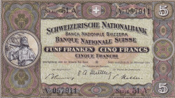 Switzerland, 5 Franken, 1951, UNC, p11o
Estimate: USD 50 - 100