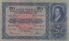 Switzerland, 20 Franken, 1949, VF, p39q
Estimate: USD 20 - 40