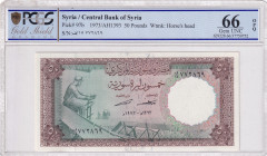 Syria, 50 Pounds, 1973, UNC, p97b
PCGS 66 OPQ
Estimate: USD 100 - 200