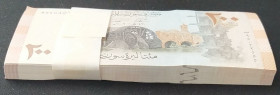 Syria, 200 Pounds, 2009, UNC, p114, BUNDLE
(Total 100 Banknotes)
Estimate: USD 25 - 50