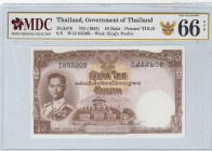 Thailand, 20 Baht, 1953, UNC, p77d
MDC 65 GPQ
Estimate: USD 25 - 50