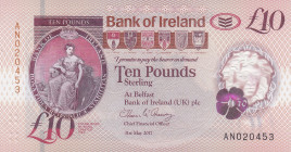 Thailand, 10 Pounds, 2017, UNC, p91
Bank of Ireland, Polymer
Estimate: USD 30 - 60